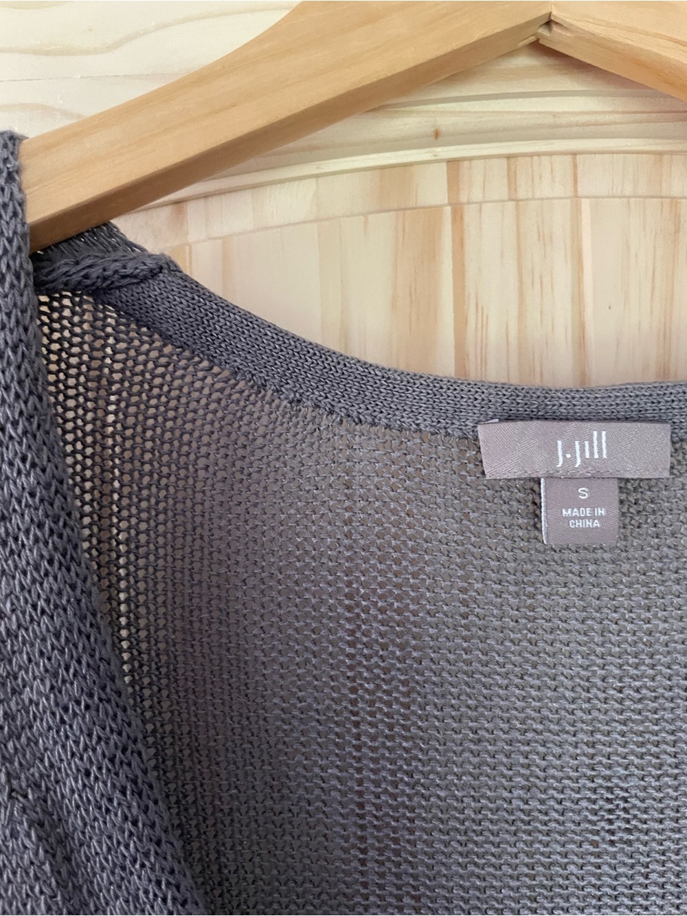 J. Jill Open-Knit Long Cardigan in Gray - Picture 7 of 10